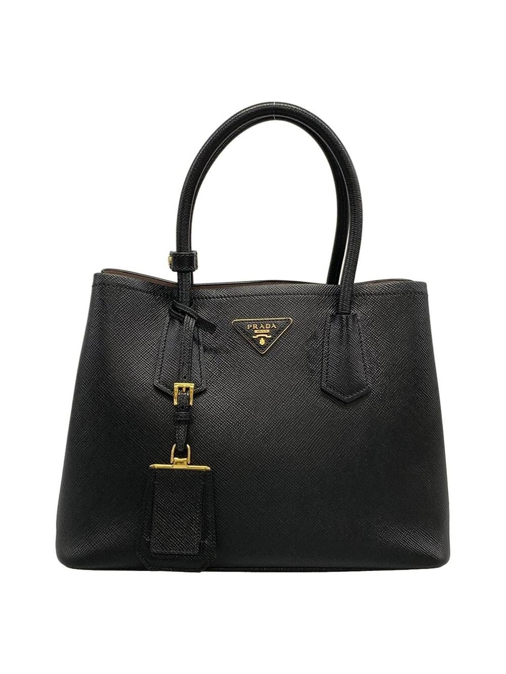 Prada Double Small Bag Black Saffiano #304253P14B